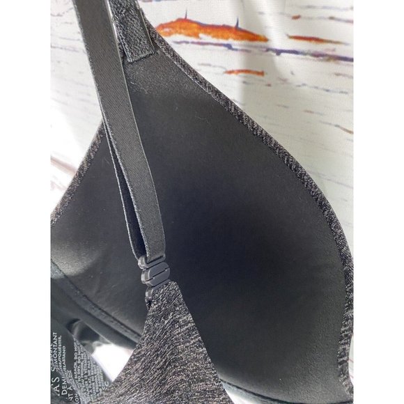 Victorias Secret Uplift Semi Demi Bra 32 C Black Underwire Padded Adjustable - Picture 10 of 11
